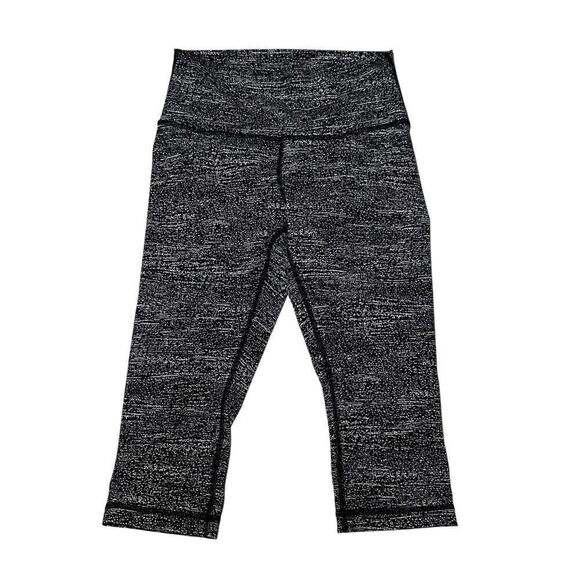 Lululemon Wunder Under HR *Luxtreme 17" Air Time White Black Size 6 Legging Yoga - Picture 1 of 2